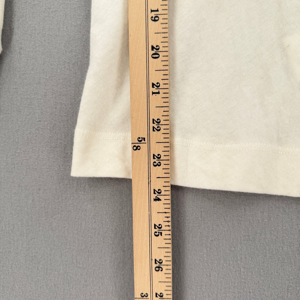 ENZA COSTA Cashmere Easy Cuffed U Neck Top Womens Small Cream Long Sleeve NEW - Picture 8 of 16